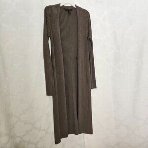 **Long Ribbed Military Green Cardigan** by BCBG MAXAZRIA
